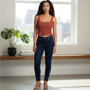 Women’s Madewell Button-Front Cropped Tank Top
